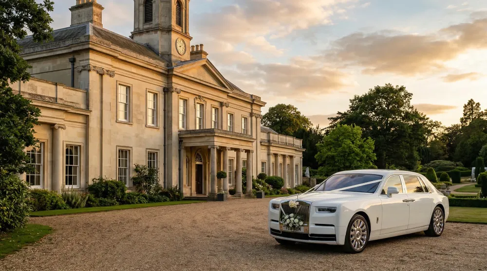 Rolls Royce Phantom Wedding Estate Sunset — Plymouth