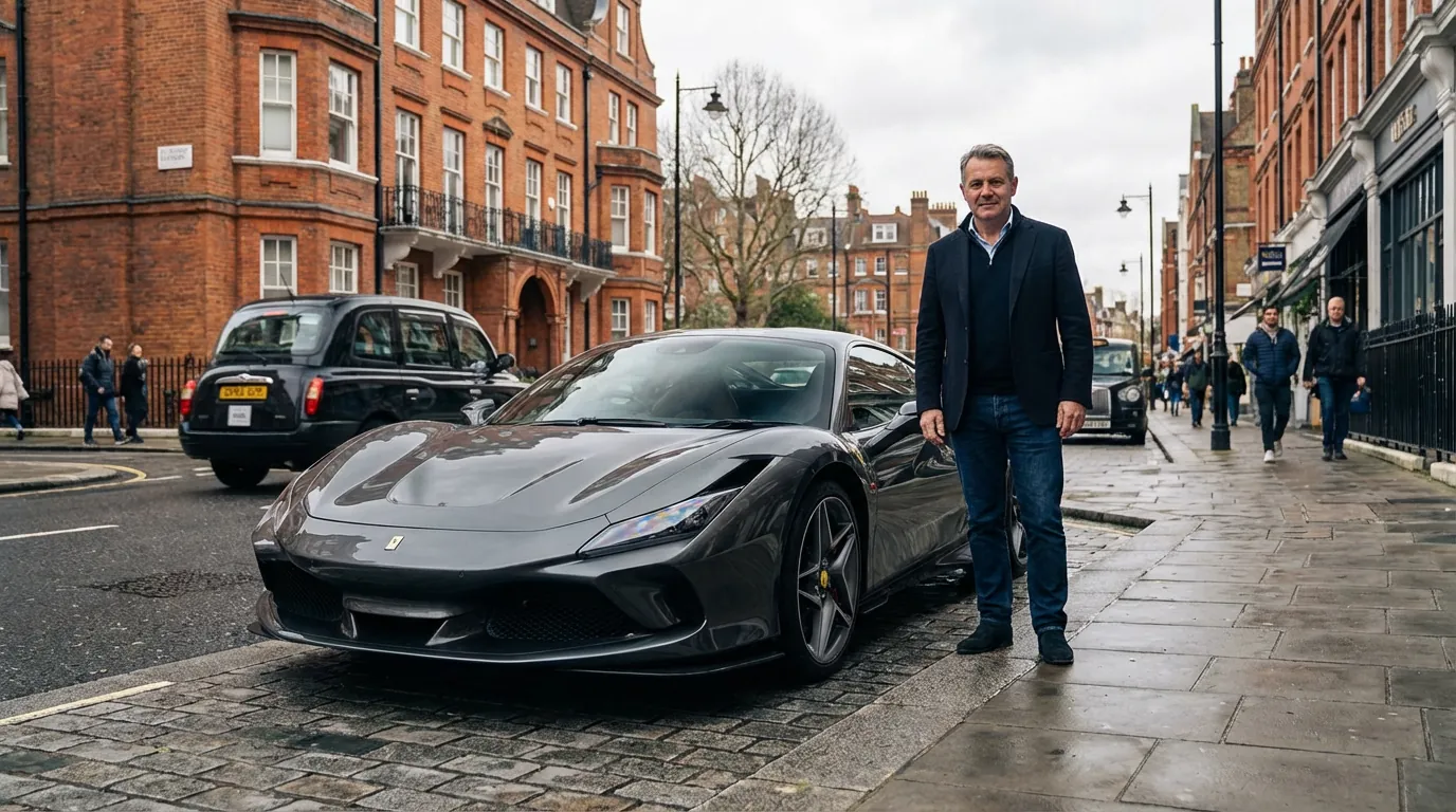 Ferrari for hourly hire Belfast city centre