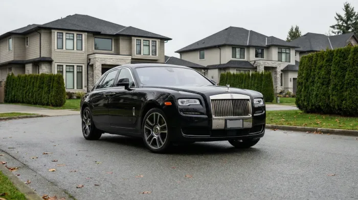 Black Rolls-Royce Ghost — step 1, chauffeur car hire in Truro
