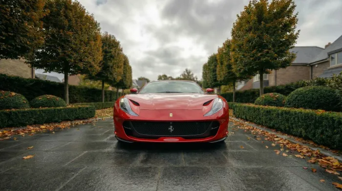 Ferrari 812 GTS for film TV car hire in Wells