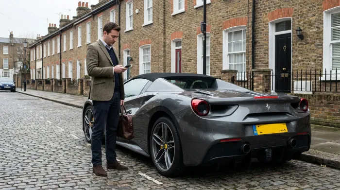 Ferrari Spider for hourly car hire in Worcester