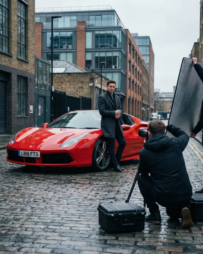 Ferrari Huracan for photoshoot car hire in Worcester